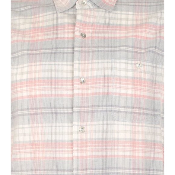 Tommy Bahama Men's Big and Tall 3XLT Denimblau Coastline Cord Carmel Plaid Shirt - Picture 4 of 5